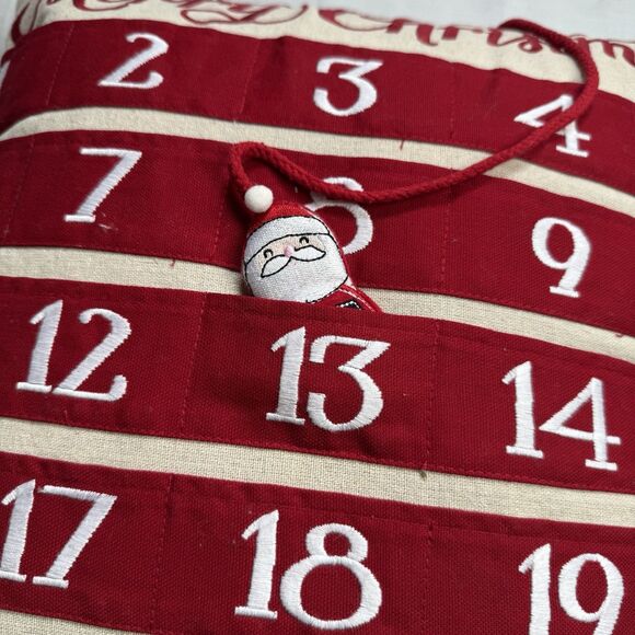 St Nicholas Square Christmas Advant Calendar 18” Throw Pillow - Picture 3 of 7